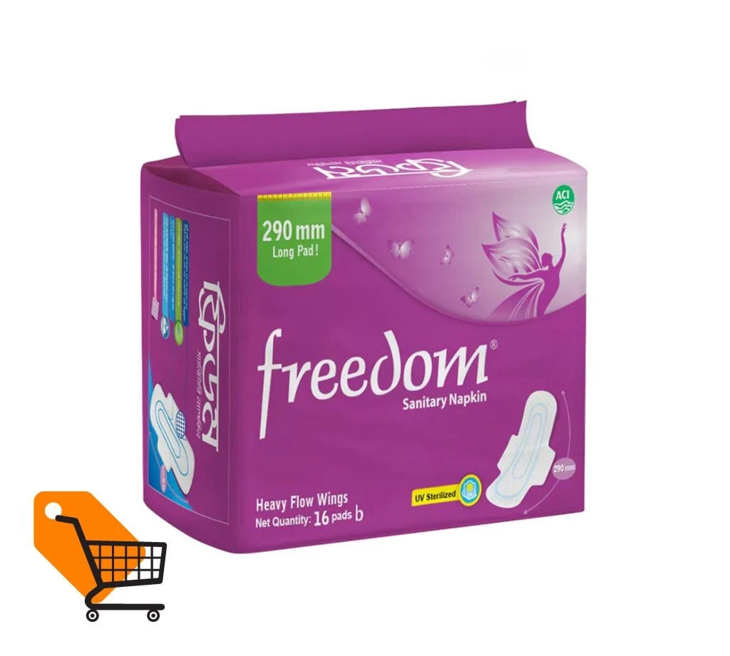 ACI Freedom Sanitary Napkin (Heavy Flow Wings) 16 pads