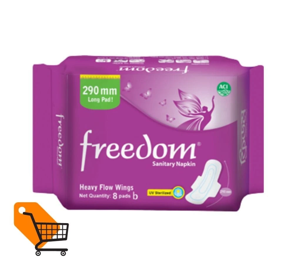 ACI Freedom Sanitary Napkin (Heavy Flow Wings) 8 pads
