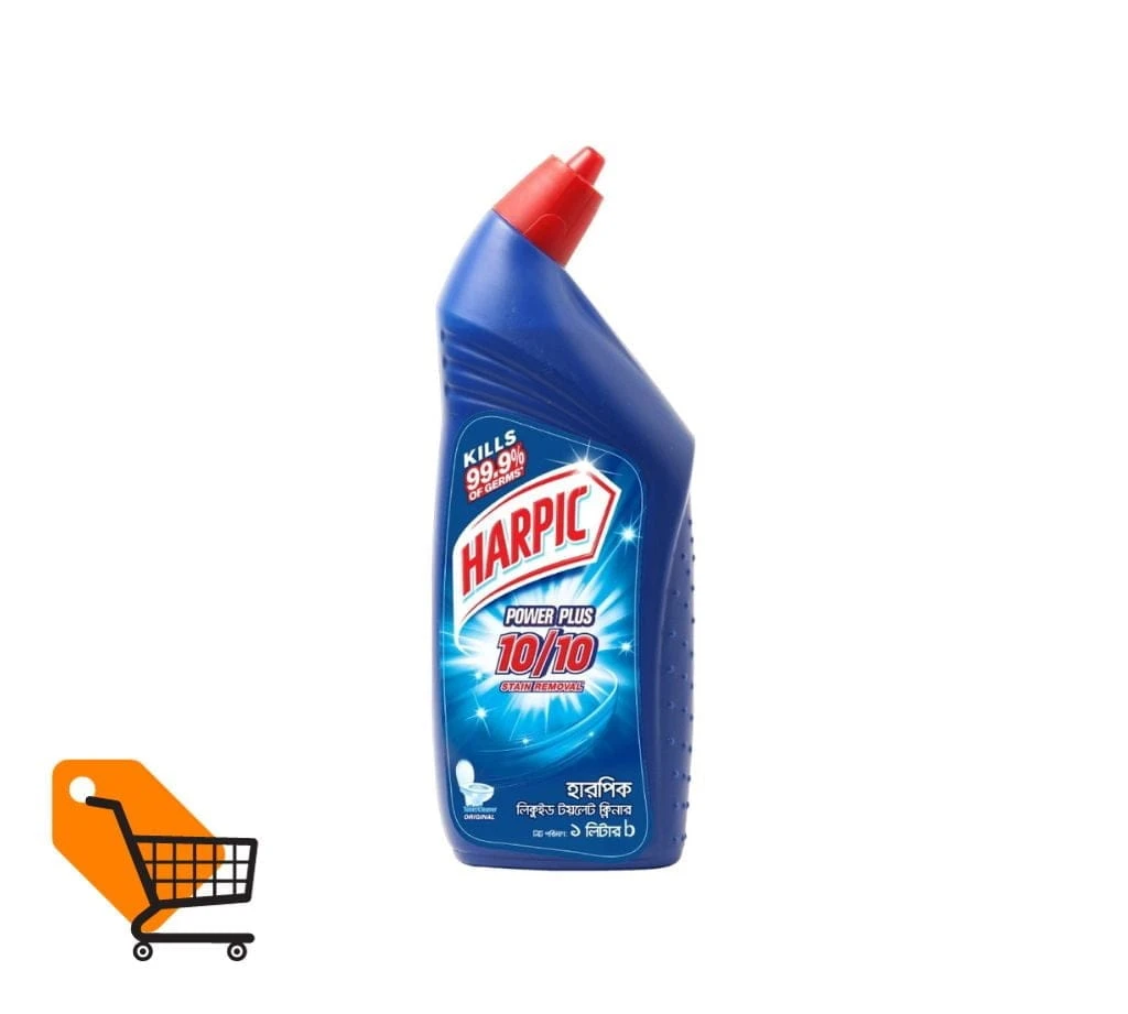 Harpic Toilet Cleaner Liquid 1 Ltr Original Power Plus 10/10 Stain Remover