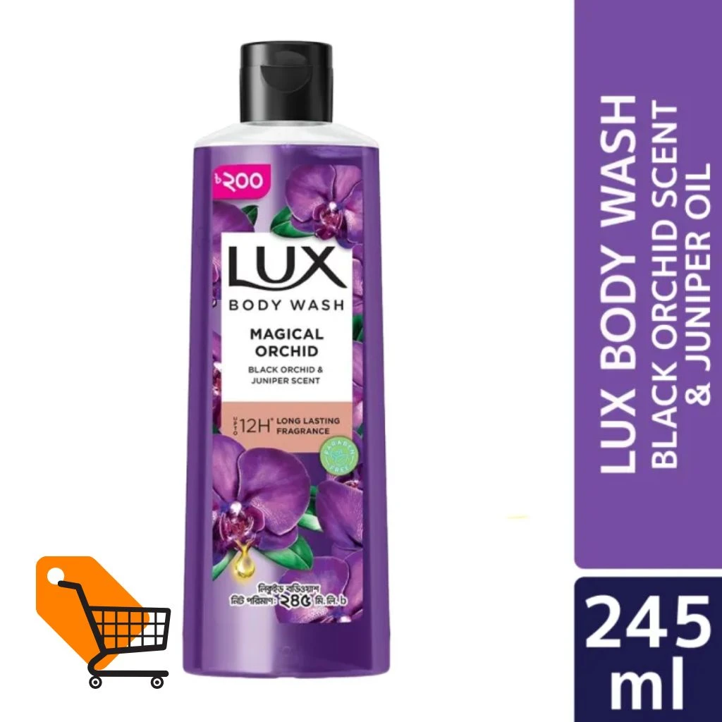 Lux Body Wash Black Orchid Scent & Juniper Oil 245ml