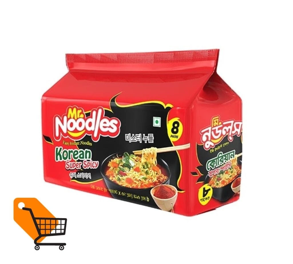 Mr. Noodles Korean Super Spicy Easy Instant Noodles 8 Pack