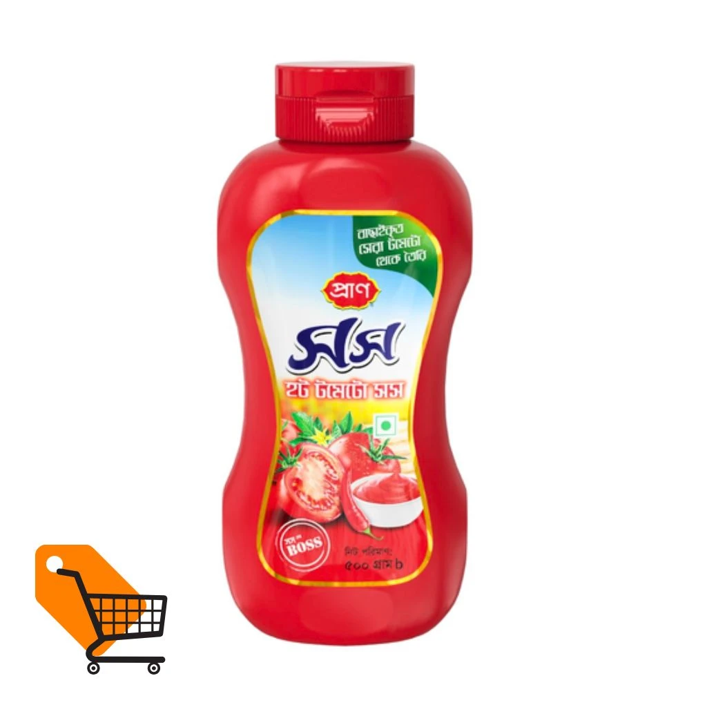 Pran Hot Tomato Sauce Plastic Jar 500gm