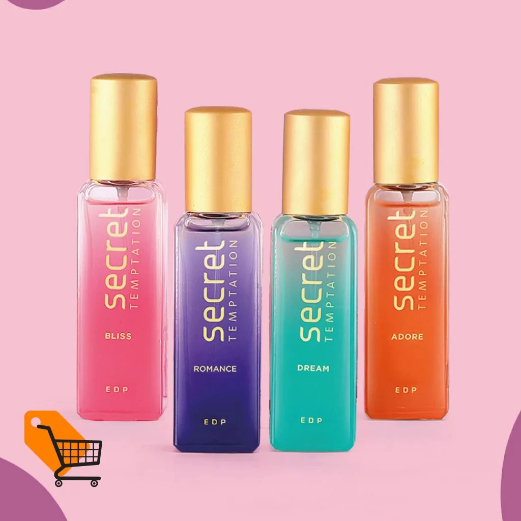 Secret Temptation Long Lasting Luxury Premium Perfume Gift Set For Women, Pack Of 4 (20ml Each)
