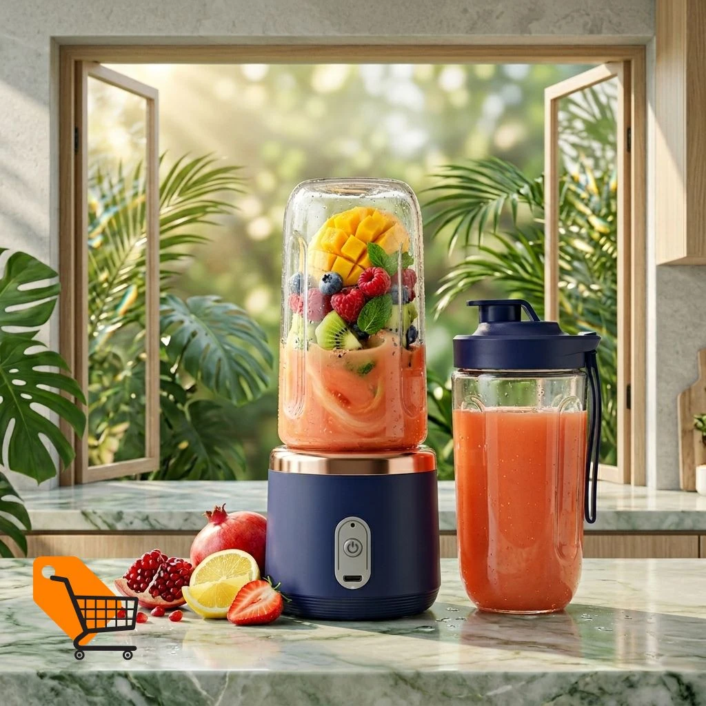 Small Portable MultiFunctional Rechargeable Juicer 400ml with Extra Cup