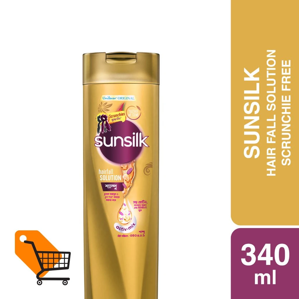 Sunsilk Shampoo Hair Fall Solution 340ml (Hair Scrunchies Free)