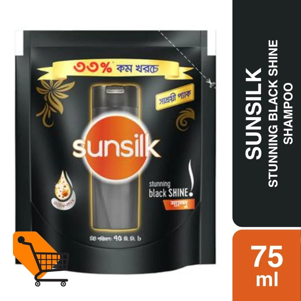 Sunsilk Shampoo Stunning Black Shine Pouch 75ml